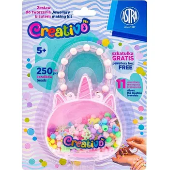 kreativní sada Kreativní sada na výrobu šperků Astra Creativo – šperkovnice Jednorožec