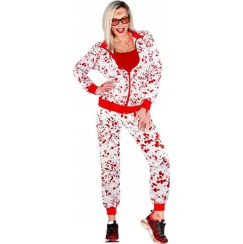 Karnevalový kostým KOSTÝM TEPLÁKOVKA ZAKRVÁCENÝ DRESIÁŘ KREV HALLOWEEN XL