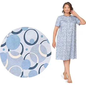 Dámská noční košile Noční košile Martel , krátký rukáv, pod kolena, velikost XXL