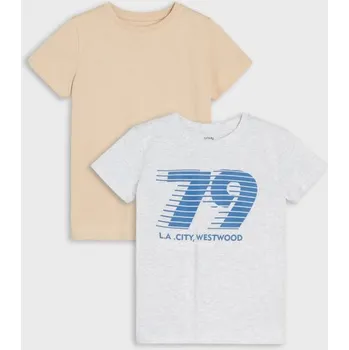 Chlapecké tričko Sinsay - Sada 2 triček - šedá - 813EY-09M - 813EY-09M-110