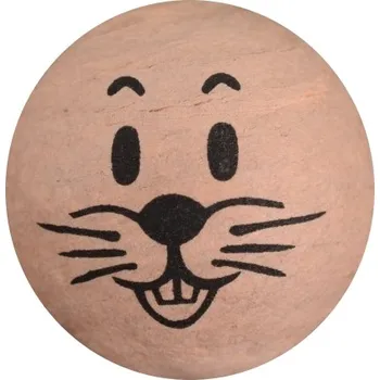 Velikonoční dekorace Vatovka s potiskem - zajíček hnědý - 31 mm