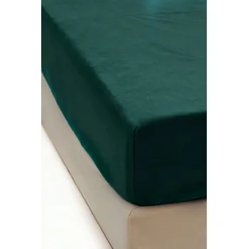 Prostěradlo PROSTĚRADLO PLYŠOVÉ S GUMOU MEDVÍDEK TEPLÉ MIKROVLÁKNO 90x200 +30 CM ZELENÉ