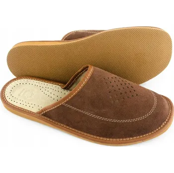 Dámské pantofle Horské pantofle PAPUČE nazouváky KOŽENÉ velikost 45