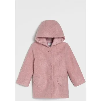 Sinsay - Dlouhý kabát s kapucí - pastelová růžová - 991EO-03X - 991EO-03X-98