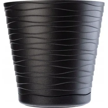 Květináč Černý plast Květináč Kadax 13 cm x 13 x 13 cm