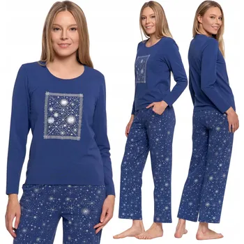 Dámské pyžamo Moraj dámské pyžamo bavlna modré barvy, velikost XXL