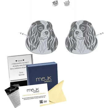 Náušnice Stříbrné Náušnice s pejskem Cavalier King Charles španěl