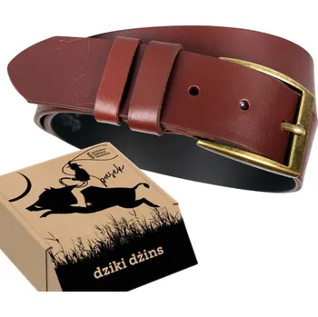 Opasek Muž hnědý pásek Wild denim