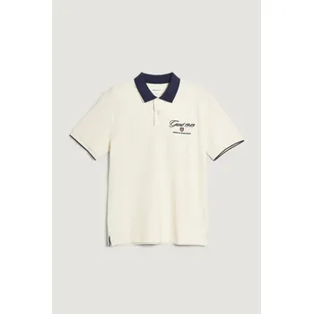 Pánské oblečení POLOKOŠILE GANT GRAPHIC SS PIQUE POLO CREAM