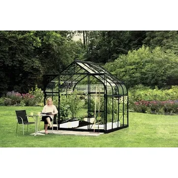 Skleník Skleník Vitavia Diana 6700 skleněný 3 mm 264 x 258 cm černý