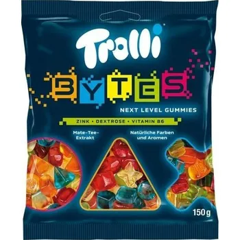 Bonbon TROLLI Bytes Želé Bonbony želé 150g s vitamíny DE