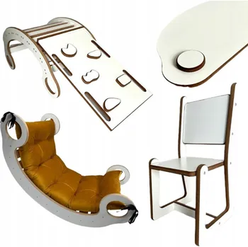 Hra na zahradu Houpačka Polštář Karamel Bočnice Židle Deska Sada