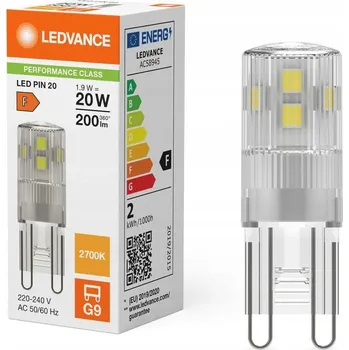 Žárovka Ledvance Performance LEDCapsule Průhledný G9 1,9W 200lm - 827 Velmi