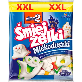 Bonbon Želé Bonbony Nimm2 Veselé Želé Mléční Duchové s ovocnou šťávou a vitamíny 165 g