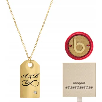 Náhrdelník Řetízek s gravírováním VOJENSKÁ ZNÁMKA a gravírováním, zlatý OCEL DÁREK PRO NI