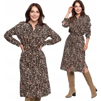 Dámské šaty Dámské košilové ŠATY 100% viskóza midi MORAJ ELEGANTNÍ na každý den M