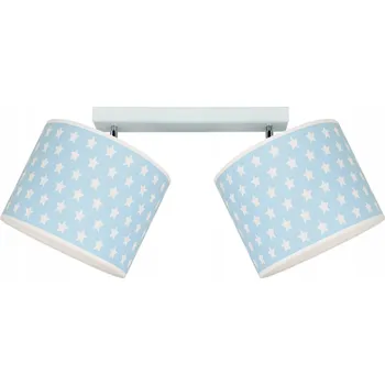 Dětská lampa moderní stínidlo modré s bílými hvězdičkami 20 cm LED