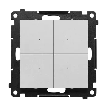 vypínač Vypínač 4 násobný, elektronický, 6 A / 230 V~, šroubové svorky, Simon 55 TEW4.01/143, hliníková