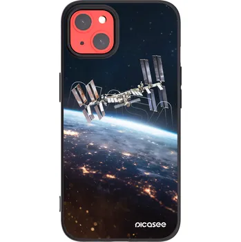 Pouzdro na mobilní telefon Picasee silikonový černý obal pro Apple iPhone 13 - Station