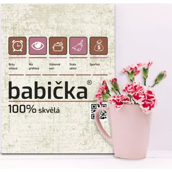 Plechová cedule Sablio Dárková cedulka Babička: 30x40 cm