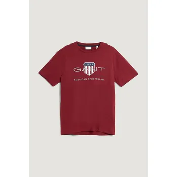 Pánské oblečení TRIČKO GANT REG ARCHIVE SHIELD SS T-SHIRT PLUMPED RED