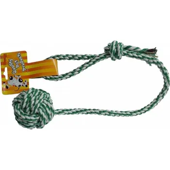 Hračka pro psa Bavlněný míček na šňůře 56cm (22")