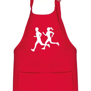 Kuchyňská zástěra Bezci - žena a muž (Moňas) - Dětská zástěra na vaření - Univerzální velikost ( Červená )