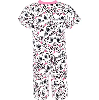 Dívčí pyžamo Dívčí pyžamo s krátkým rukávem Kočky a srdíčka