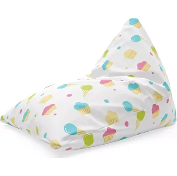 Sedací pytel Sablio Sedací vak Triangl Zmrzlinky s muffiny: 120 x 100 x 100 cm