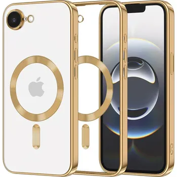 Pouzdro na mobilní telefon Kryt iPhone 16e Techsuit Luxury Crystal MagSafe - zlatý