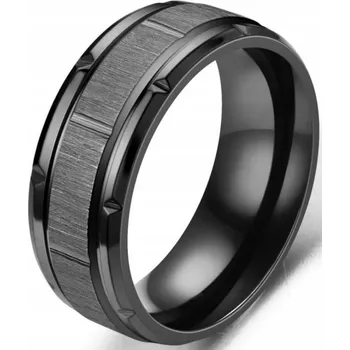 Prsten Černý Prsten Pečetní Prsten Kartáčovaný Prstýnek