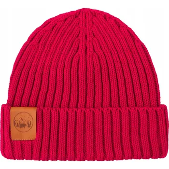 Čepice Čepice dámská pánská teplá alkatraz z organické bavlny malinová