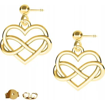 Náušnice Náušnice zlaté Srdce Nekonečno 925