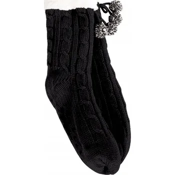 Dámské ponožky Ponožky s copánkovým vzorem černé