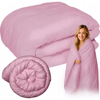 přikrývka Celoroční Přikrývka Antialergická Nadýchaná Prošívaná 180x200cm Růžová
