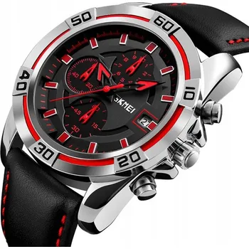 Hodinky Pánské hodinky SKMEI skm.191561b.mn analogové, černý řemínek, chronograf, datumovka