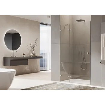 Sprchové dveře AN13W - dveře levé s pevnou stěnou v rovině a L-kováním 120 cm AN13WG1200