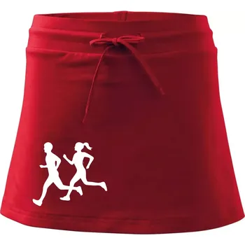 Dámská sukně Bezci - žena a muž (Moňas) - Sportovní sukně - two in one - M ( Červená )