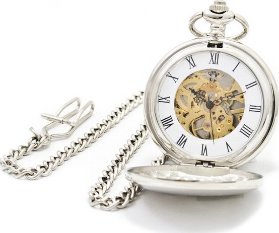 Šperky4U Mechanické kapesní hodinky otevírací - cibule - KH0008