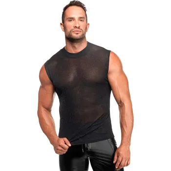 Pánské erotické prádlo Noir Handmade H083 Onyx Skin Tank Black Velikost XL