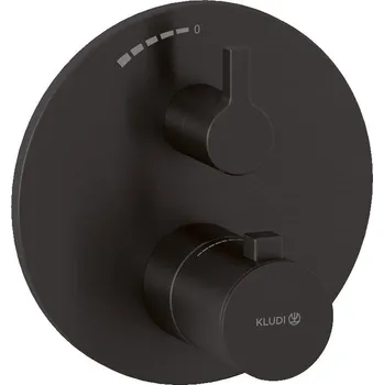 Vodovodní baterie Kludi Nova Fonte Puristic sprchová baterie pod omítku s termostatem černá 20885N215