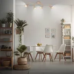 Briloner Stropní bodové světlo Tapp, béžový, délka 61 cm, 4křídlý, kovový GU10 béžová 4 x 9 W LED - Doprava zdarma