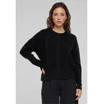 Ladies Cabel Knit Sweater - black S