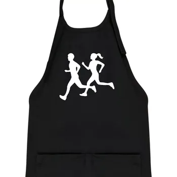 Kuchyňská zástěra Bezci - žena a muž (Moňas) - Dětská zástěra na vaření - Univerzální velikost ( Černá )