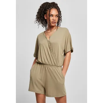 Dámský overall Ladies Short Modal Jumpsuit - khaki 4XL