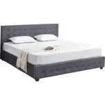 Postel s úložným prostorem, 180x200, šedá, MINDY