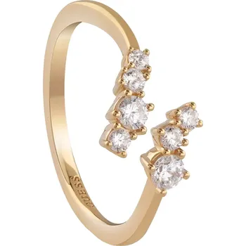 Prsten Guess Otevřený pozlacený prsten se zirkony Jardin JSBR04473JWYG 54 mm + 2 měsíce na vrácení zboží