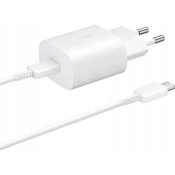 Síťová nabíječka Samsung USB typ C EP-TA800 a kabel 1,8 m USB-C, bílá