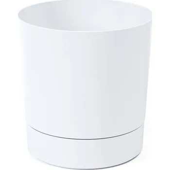 Květináč Plast Květináč bílý Lamela 32,5 cm x 32,5 x 34,1 cm