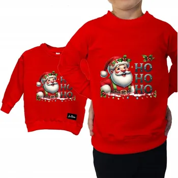 Pánská mikina Mikina Vánoční Červená Santa Claus Ho Ho Ho 152/158